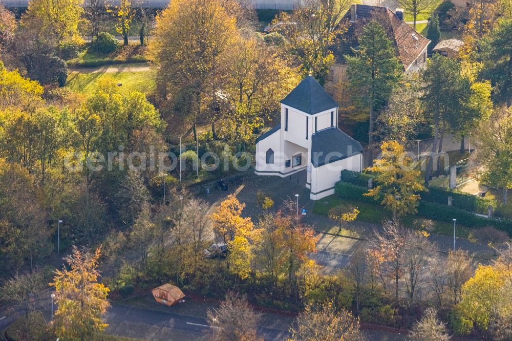 Bochum from above - Complex of buildings of the Cistercian monastery in the district of Stiepel in Bochum in the federal state North Rhine-Westphalia