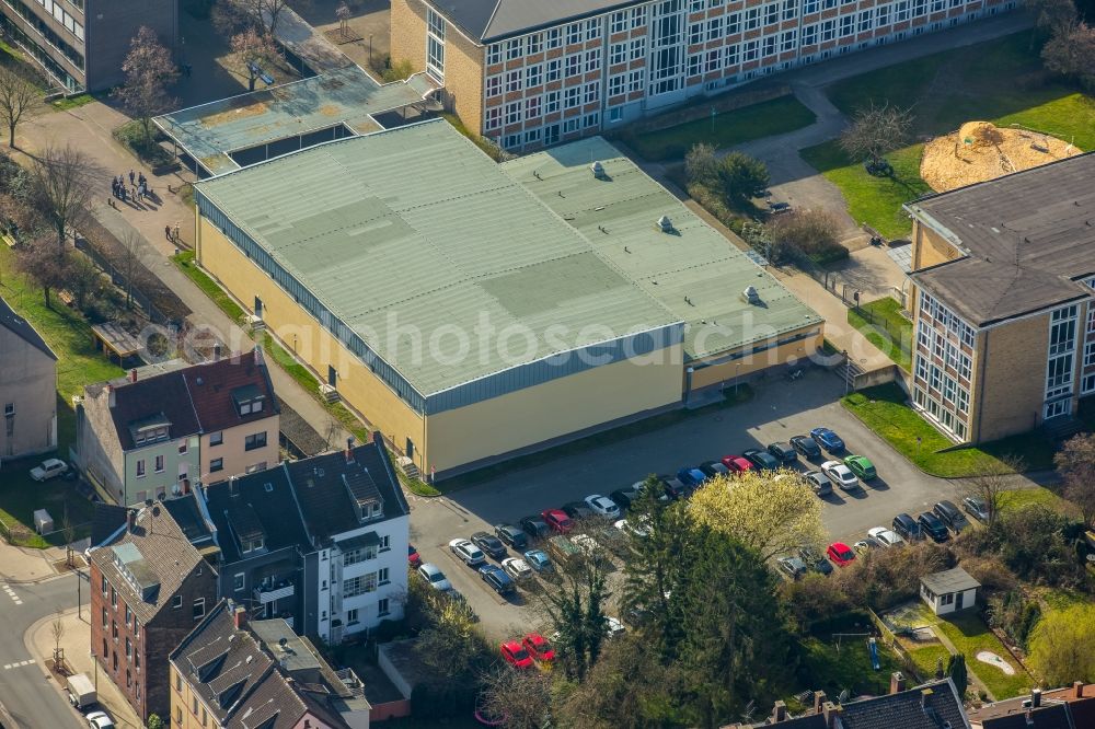 Aerial image Hamm - Building complex of the Vocational School Friedrich-List-Berufskolleg and Eduard-Spranger-Berufskolleg on Vorheider Weg in Hamm in the state North Rhine-Westphalia