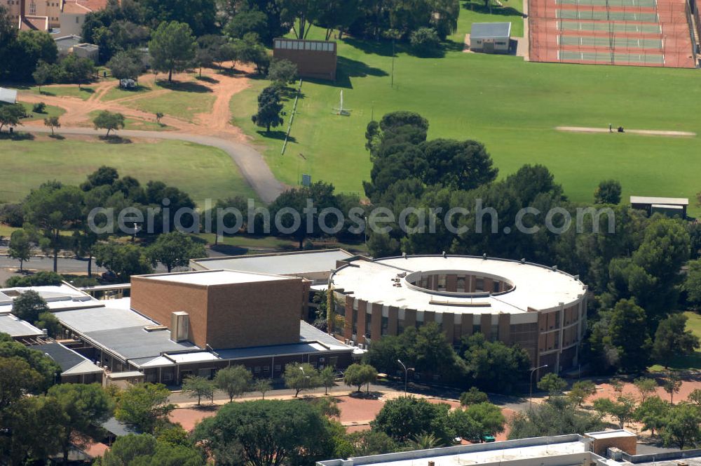 BLOEMFONTEIN from the bird's eye view: Element of the University of the Free State in Bloemfontein, South Africa