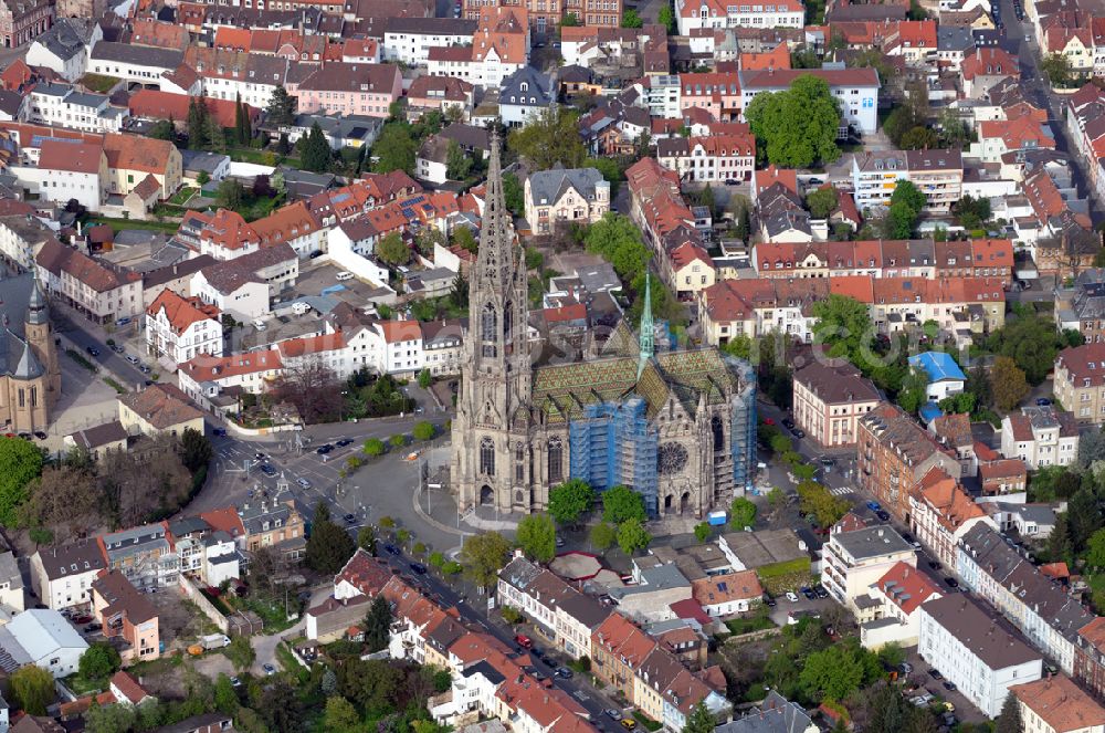 Speyer from the bird's eye view: View of the Memorial Church of the Protestation in Speyer in the state Rhineland-Palatinate