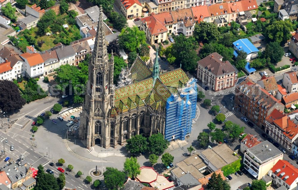 Aerial photograph Speyer - View of the Memorial Church of the Protestation in Speyer in the state Rhineland-Palatinate