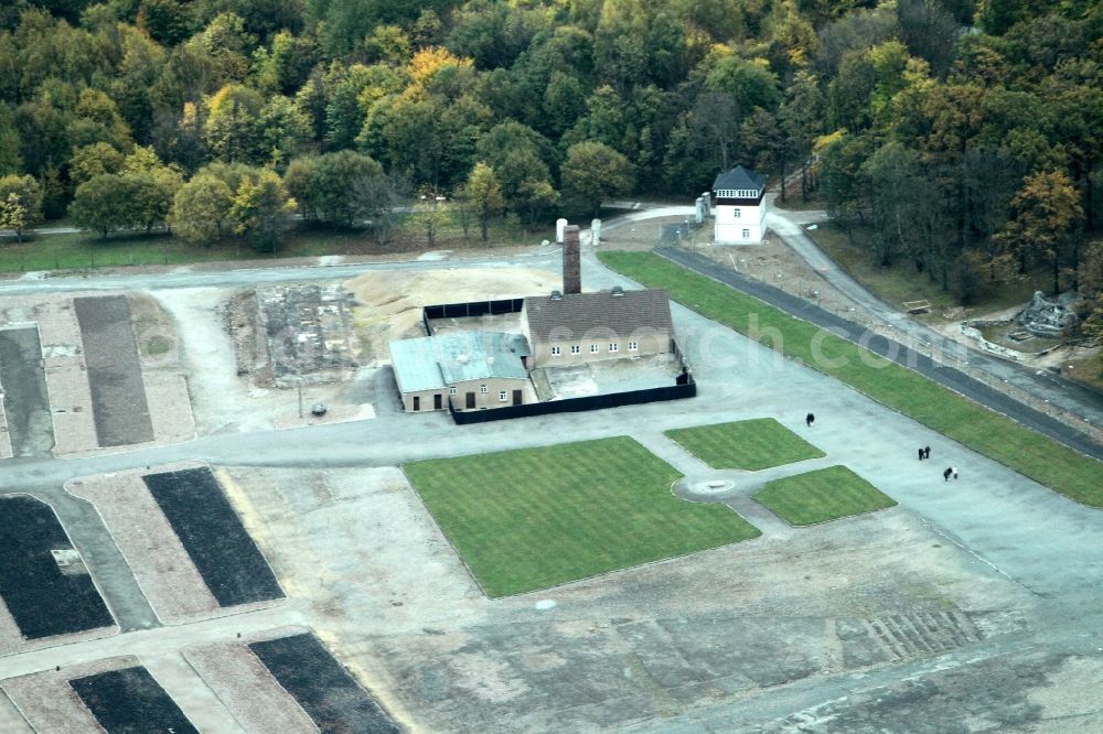 Weimar from the bird's eye view: Central memorial of the Buchenwald concentration camp in Weimar / Thuringia