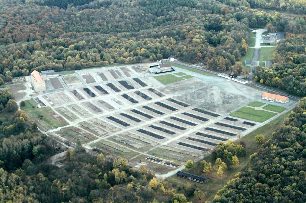 Weimar from above - Central memorial of the Buchenwald concentration camp in Weimar / Thuringia