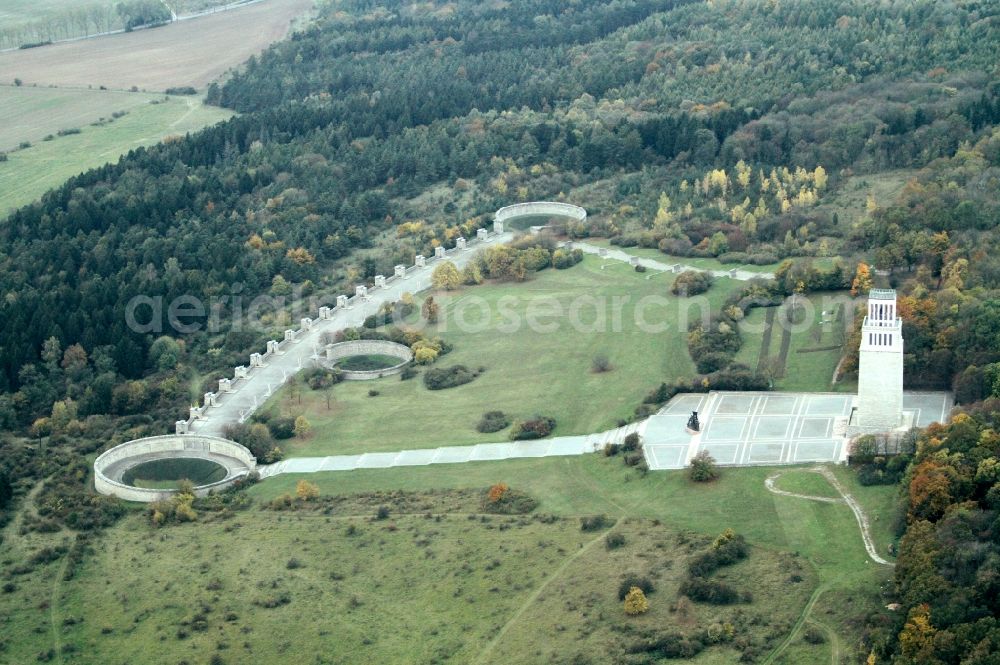 Weimar from the bird's eye view: Central memorial of the Buchenwald concentration camp in Weimar / Thuringia