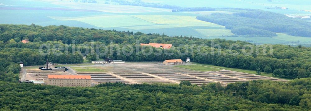 Weimar from the bird's eye view: Central memorial of the Buchenwald concentration camp in Weimar / Thuringia