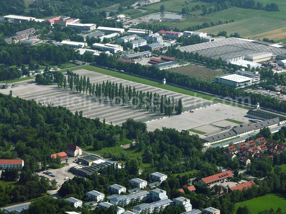 Dachau from above - Blick auf die Gedenkstätte des ehem. KZ Konzentrationslagers Dachau