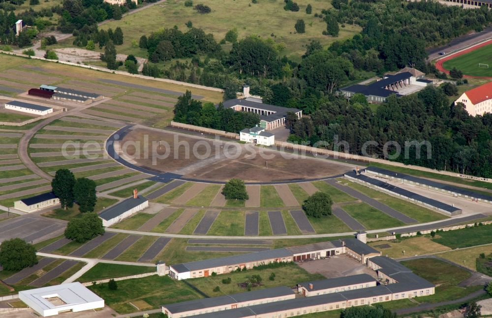 Aerial photograph Oranienburg - Memorial Sachsenhausen - Oranienburg in Brandenburg