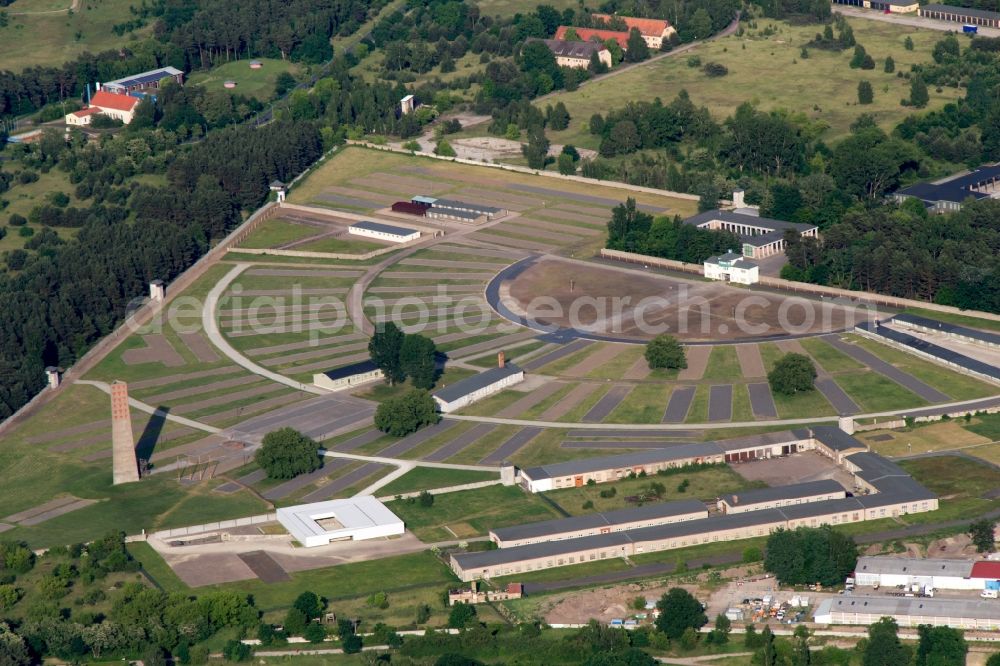 Aerial image Oranienburg - Memorial Sachsenhausen - Oranienburg in Brandenburg