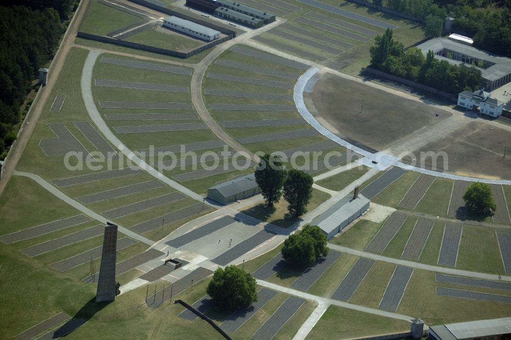 Aerial image Oranienburg - Memorial Sachsenhausen - Oranienburg in Brandenburg