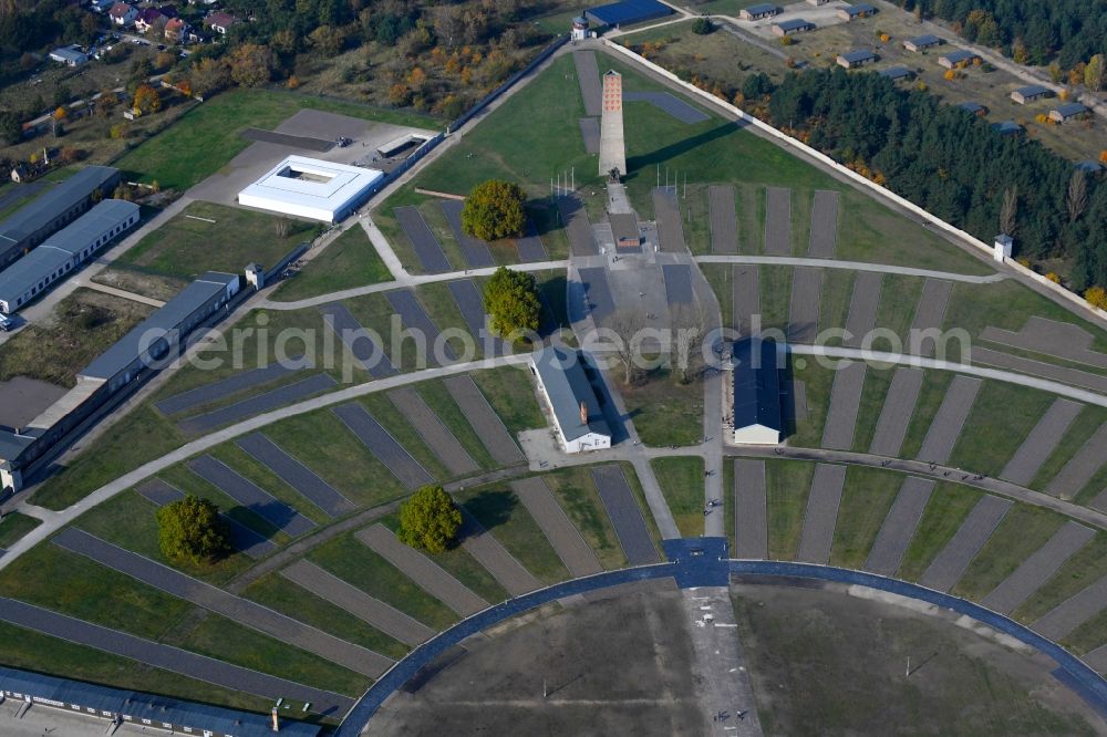 Aerial image Oranienburg - Memorial Sachsenhausen - Oranienburg in Brandenburg