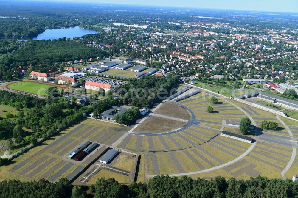 Oranienburg from above - Memorial Sachsenhausen - Oranienburg in Brandenburg