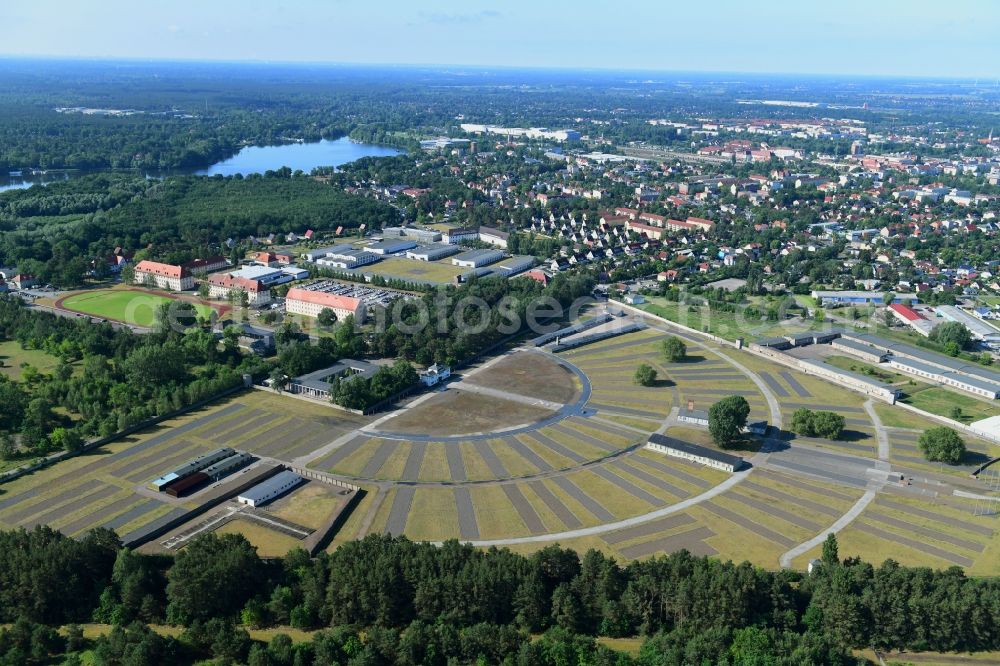 Oranienburg from the bird's eye view: Memorial Sachsenhausen - Oranienburg in Brandenburg