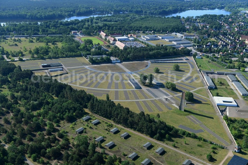 Aerial image Oranienburg - Memorial Sachsenhausen - Oranienburg in Brandenburg