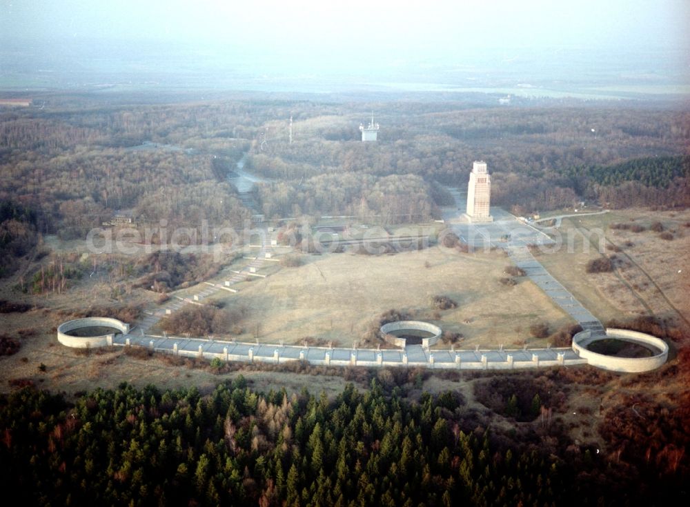 Aerial photograph Weimar - Memorial to the Buchenwald concentration camp in Weimar in Thuringia