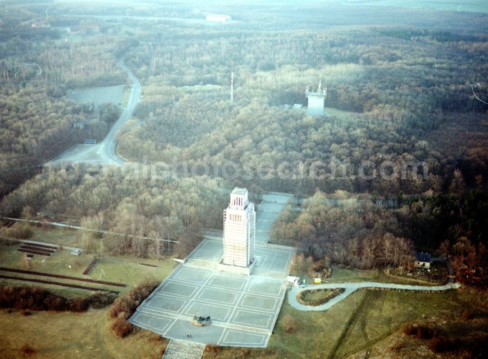 Weimar from above - Memorial to the Buchenwald concentration camp in Weimar in Thuringia