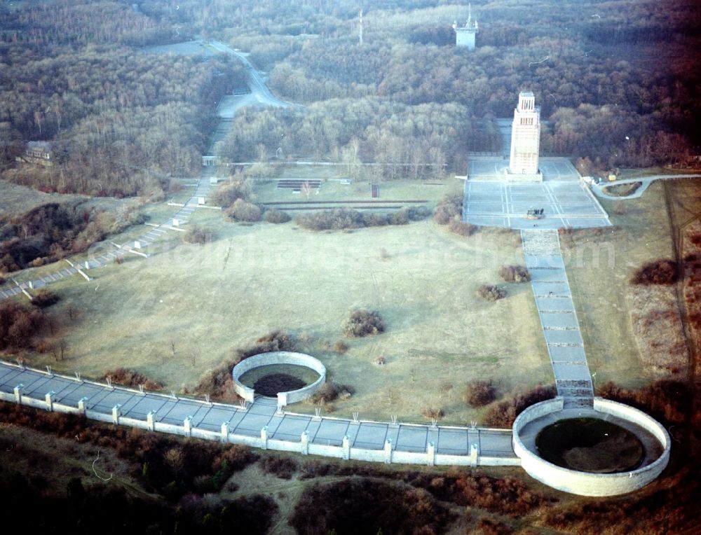 Aerial image Weimar - Memorial to the Buchenwald concentration camp in Weimar in Thuringia