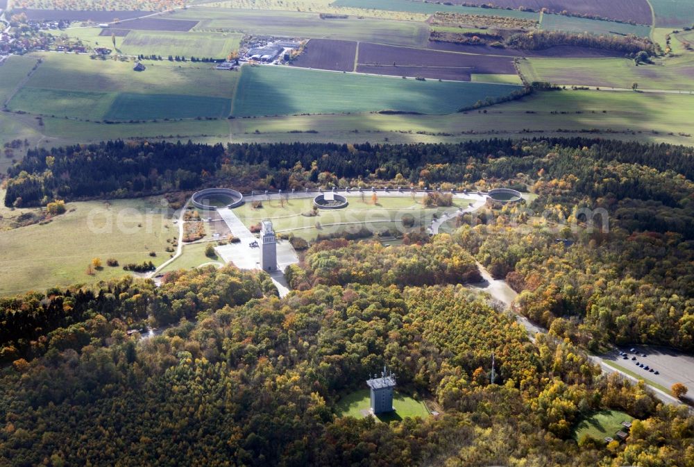 Weimar from above - Memorial to the Buchenwald concentration camp in Weimar in Thuringia