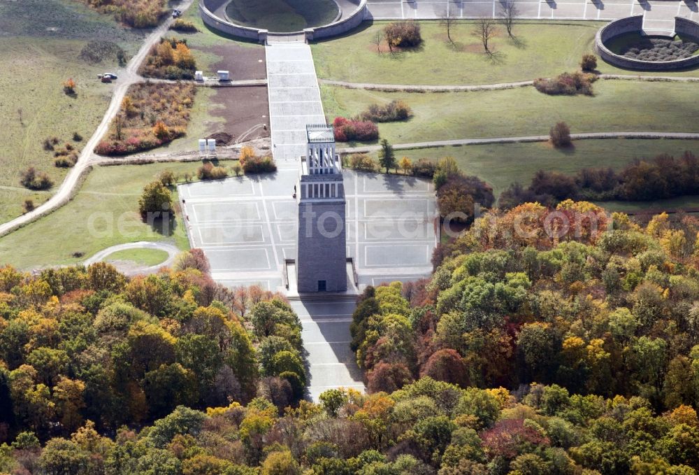 Aerial image Weimar - Memorial to the Buchenwald concentration camp in Weimar in Thuringia