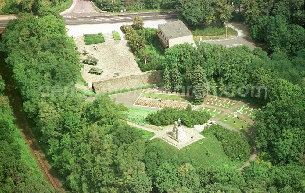 Seelow / Brandenburg from above - Gedenkstätte an den Seelower Höhen.