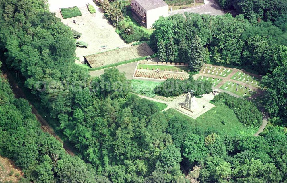 Seelow / Brandenburg from the bird's eye view: Gedenkstätte an den Seelower Höhen.