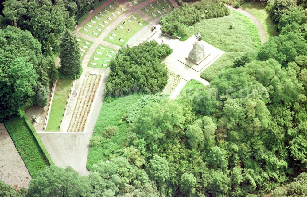 Seelow / Brandenburg from the bird's eye view: Gedenkstätte an den Seelower Höhen.