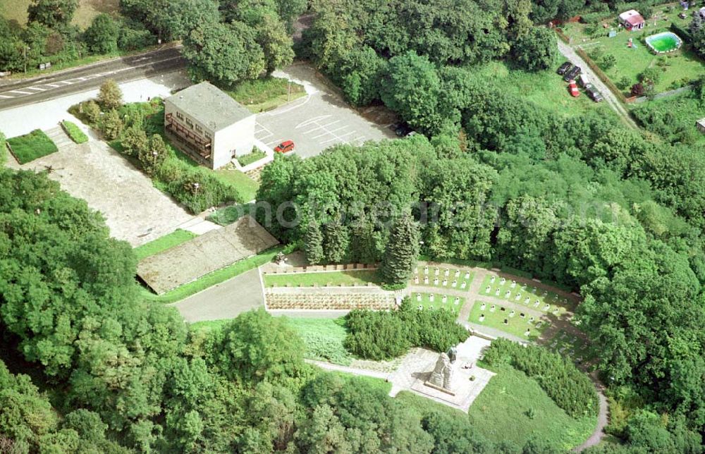 Seelow / Brandenburg from the bird's eye view: Gedenkstätte an den Seelower Höhen.