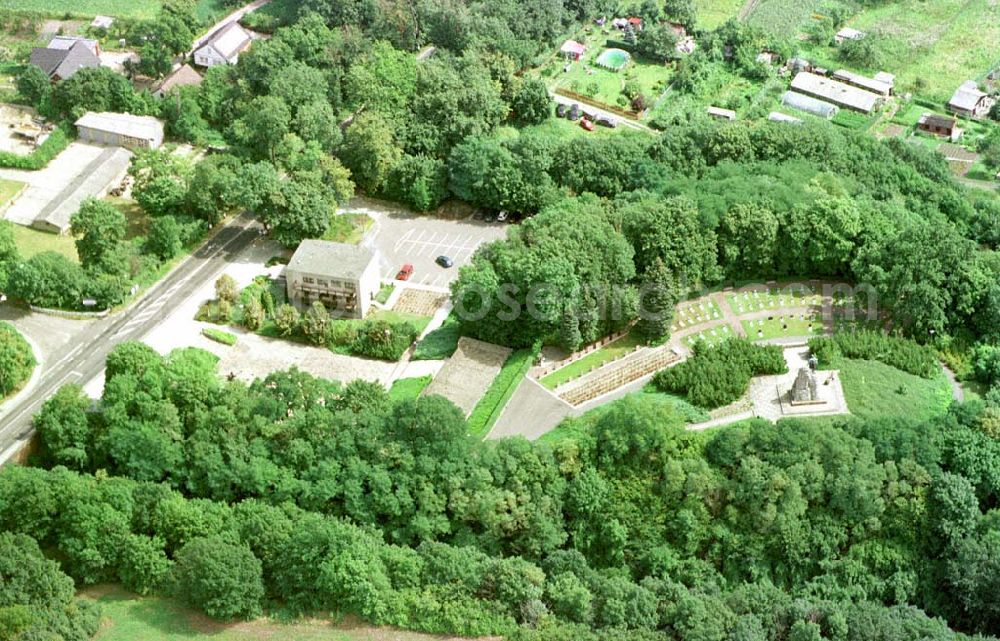 Aerial image Seelow / Brandenburg - Gedenkstätte an den Seelower Höhen.