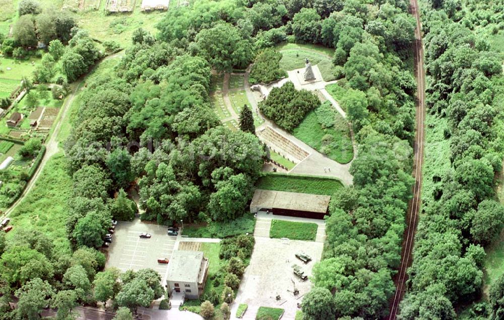 Seelow / Brandenburg from above - Gedenkstätte an den Seelower Höhen.