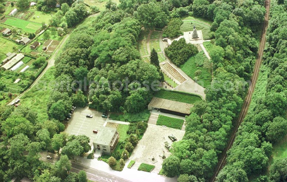 Seelow / Brandenburg from the bird's eye view: Gedenkstätte an den Seelower Höhen.