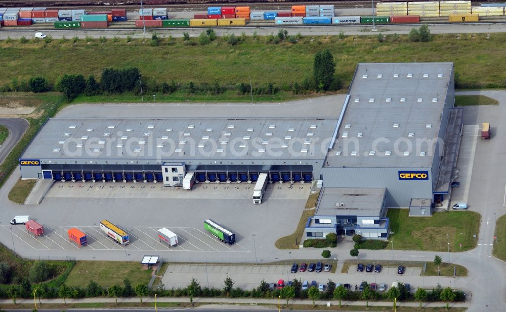 Großbeeren from the bird's eye view: Company of GEFCO Germany GmbH, a logistics company with a branch in Großbeeren in Bundesland Brandenburg. de.gefco.net