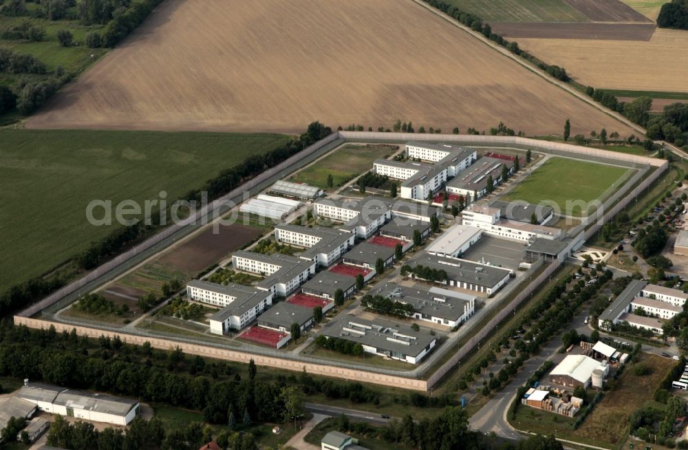 Aerial image Tonna Gräfentonna - Prison - building the prison JVA Gräfentonna in Tonna in Thuringia