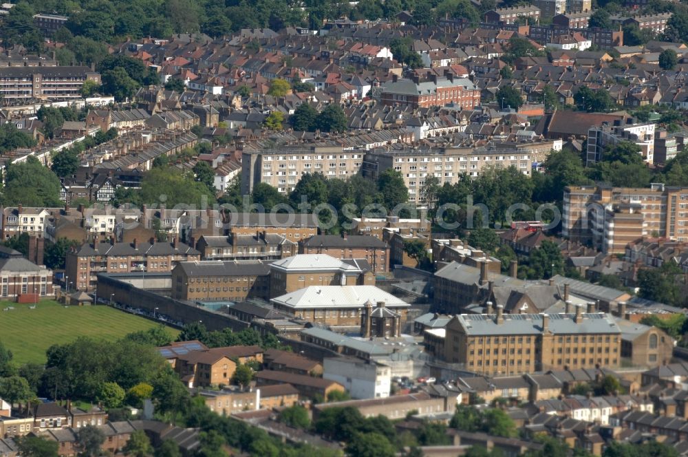 London from the bird's eye view: HM Prison Brixton is a local men's prison, located in Brixton area of the London Borough of Lambeth, in inner-South London, England. The prison is operated by Her Majesty's Prison Service