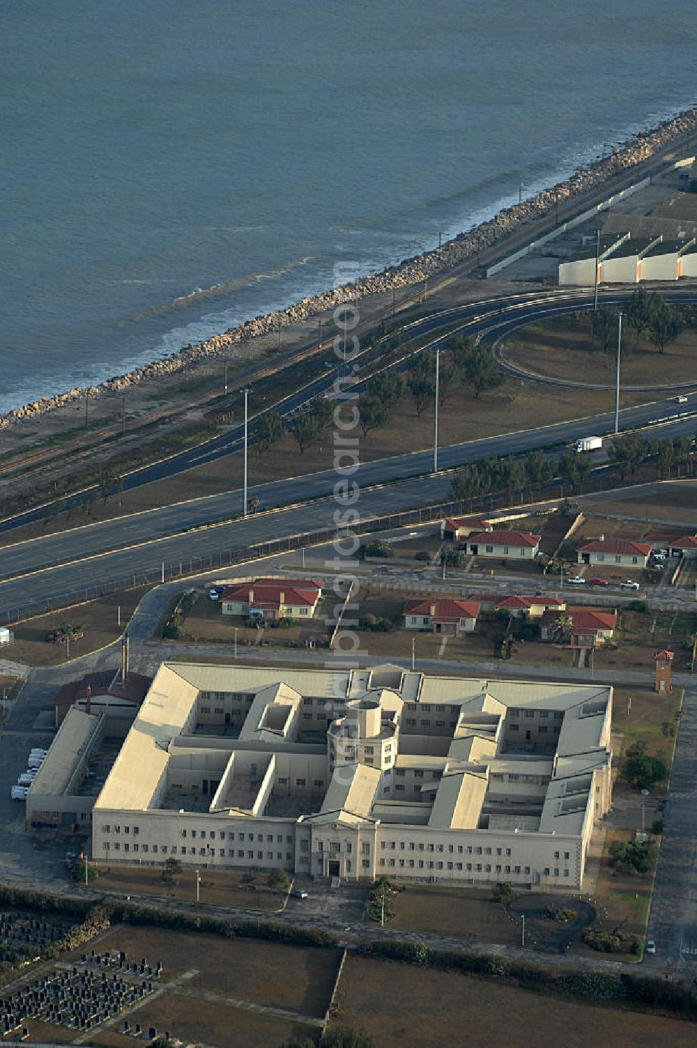 Port Elizabeth from above - Blick auf das Gefängniss JVA - St Albans prison in Port Elizabeth in Südafrika / South Africa.