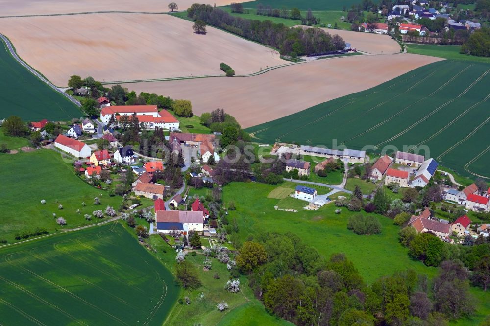 Aerial image Canitz-Christina - Homestead of a farm on Canitz-Christina Strasse in Canitz-Christina in the state Saxony, Germany