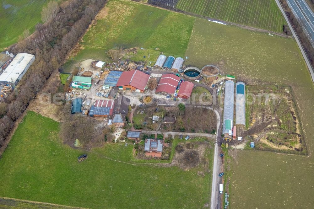 Kirchhellen from above - Homestead of a farm on Dahlberg in Kirchhellen at Ruhrgebiet in the state North Rhine-Westphalia, Germany