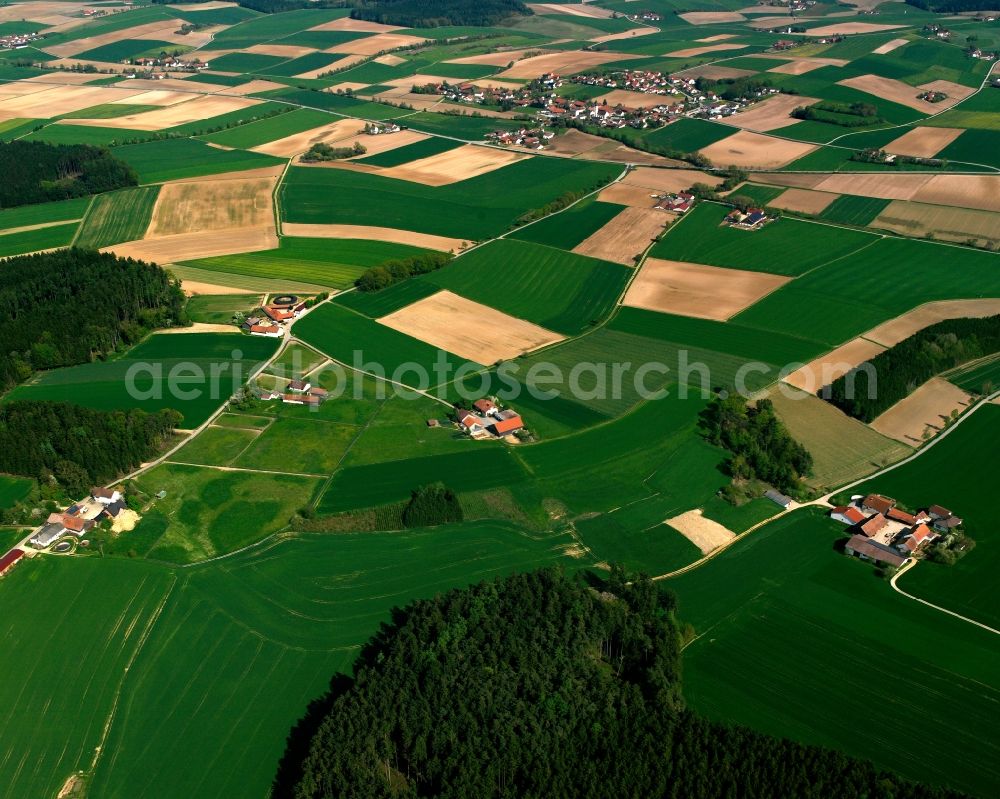 Reifberg from the bird's eye view: Homestead and farm outbuildings on the edge of agricultural fields in Reifberg in the state Bavaria, Germany