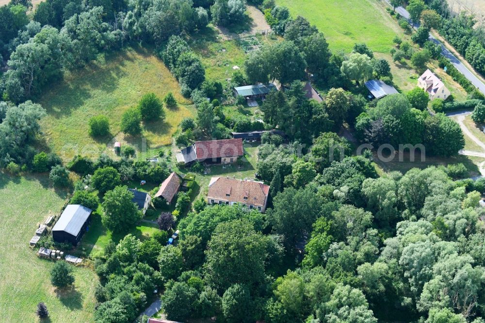 Aerial image Ackermannshof - Homestead of a farm in Ackermannshof in the state Brandenburg, Germany