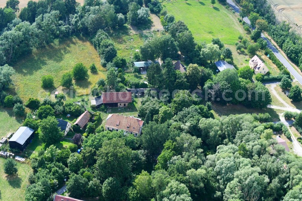 Aerial photograph Ackermannshof - Homestead of a farm in Ackermannshof in the state Brandenburg, Germany