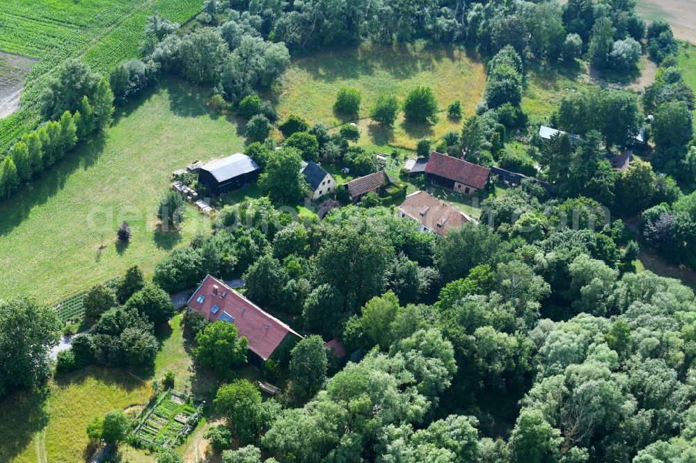 Aerial image Ackermannshof - Homestead of a farm in Ackermannshof in the state Brandenburg, Germany