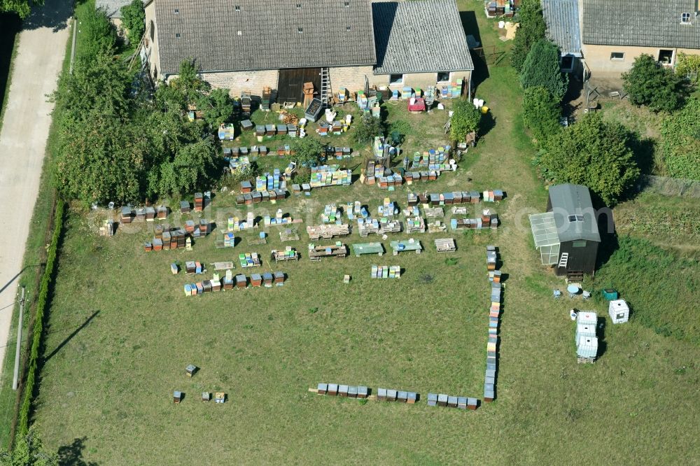 Aerial photograph Parmen - Homestead of a farm in Parmen in the state Brandenburg