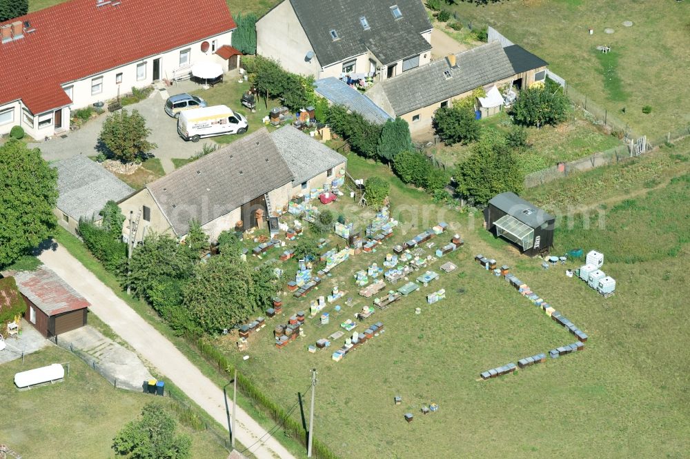 Aerial photograph Parmen - Homestead of a farm in Parmen in the state Brandenburg