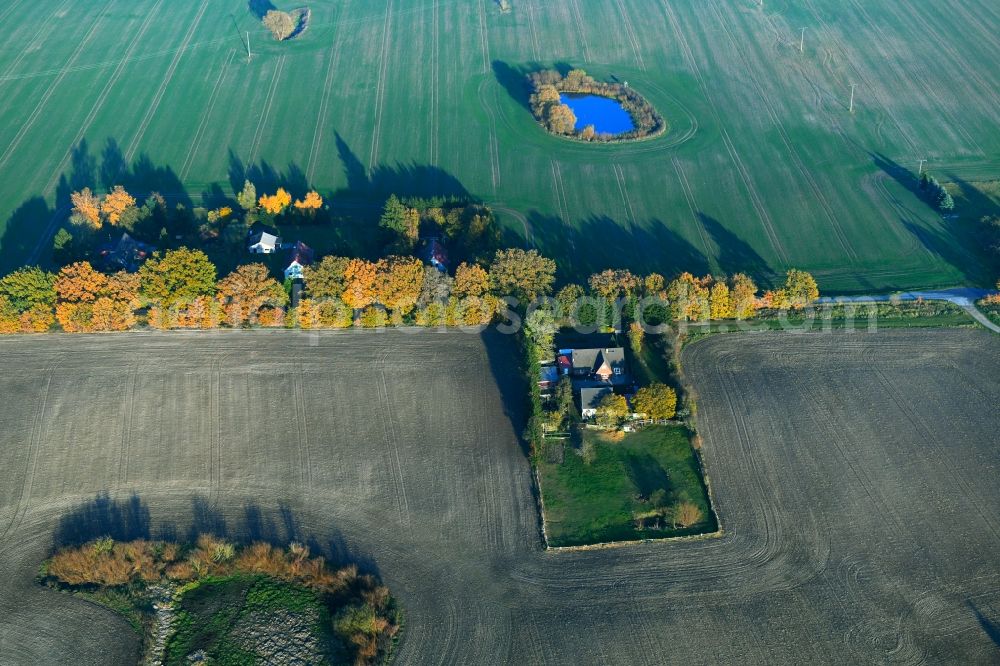 Kavelsdorf from above - Homestead of a farm in Kavelsdorf in the state Mecklenburg - Western Pomerania, Germany