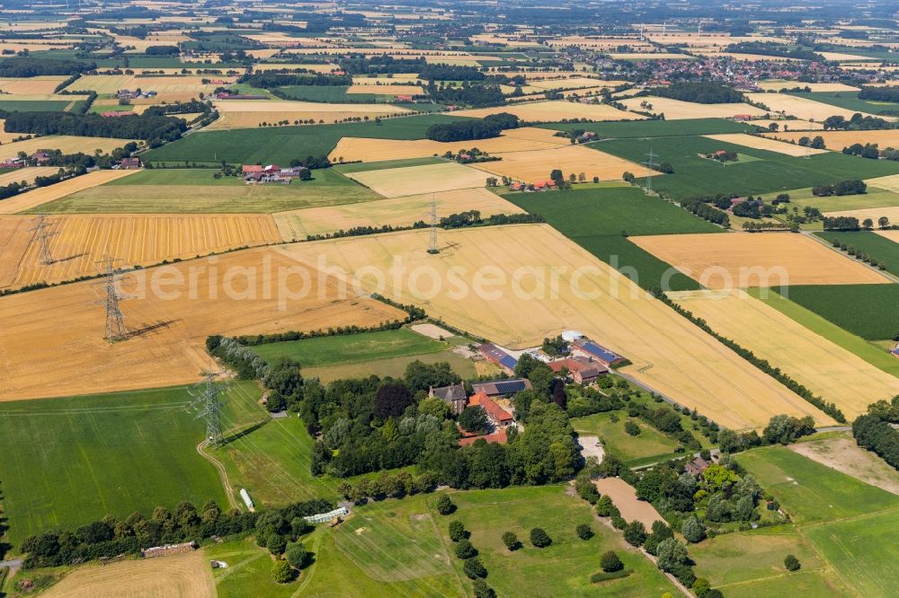 Ahlen from the bird's eye view: Homestead of a farm on Mallinckrodtweg in Ahlen in the state North Rhine-Westphalia, Germany