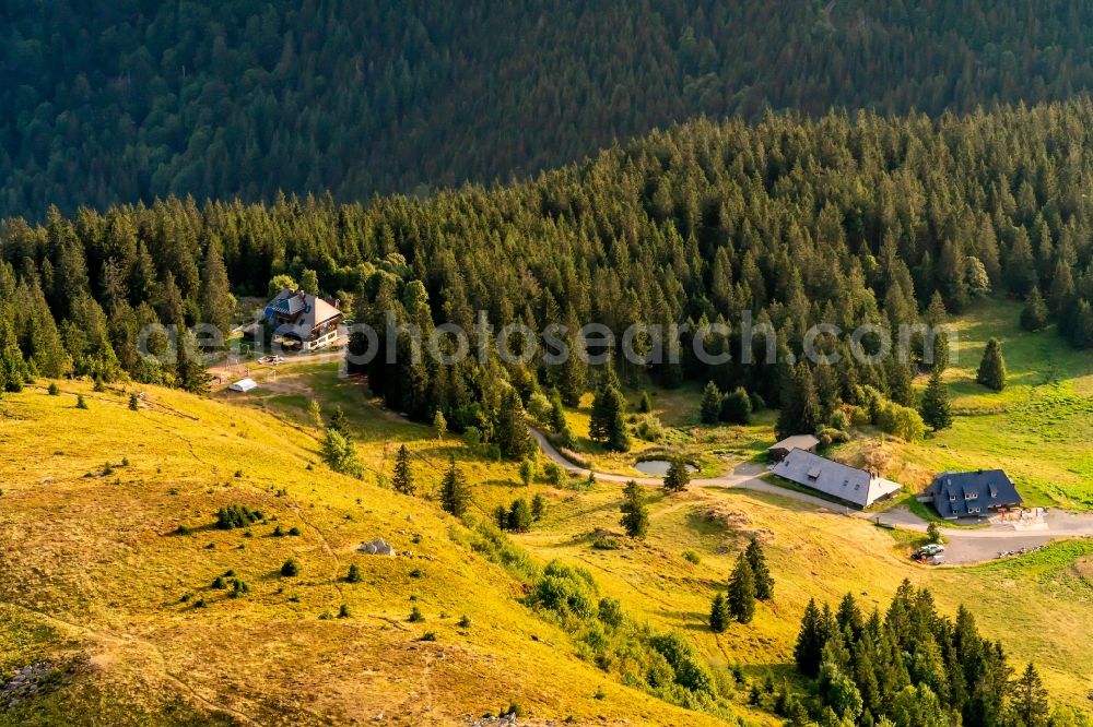 Aerial image Feldberg (Schwarzwald) - Homestead of a farm Naturfreunde Haus Feldberg in Feldberg (Schwarzwald) in the state Baden-Wurttemberg, Germany