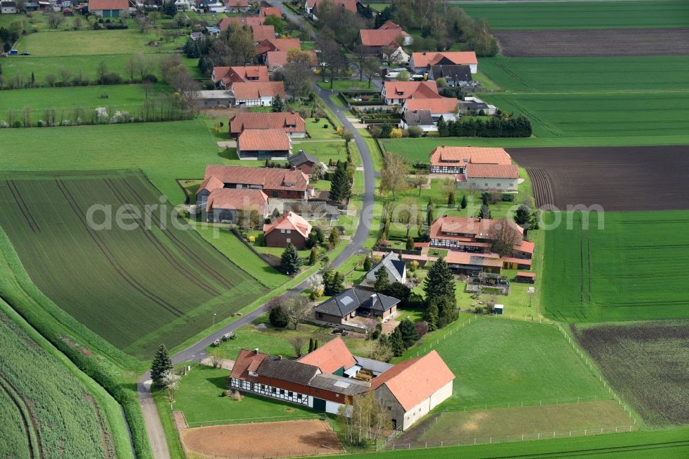 Barnstorf from above - Farm on the edge of cultivated fields in Barnstorf in the state Lower Saxony