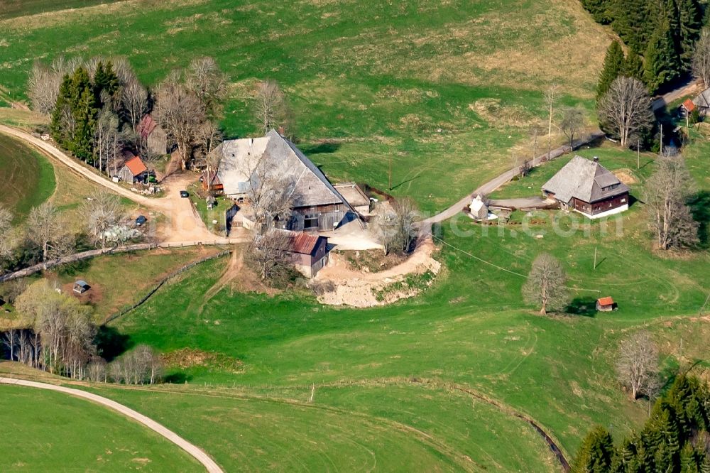 Aerial image Hornberg - Farm on the edge of cultivated fields in Hornberg in the state Baden-Wuerttemberg, Germany