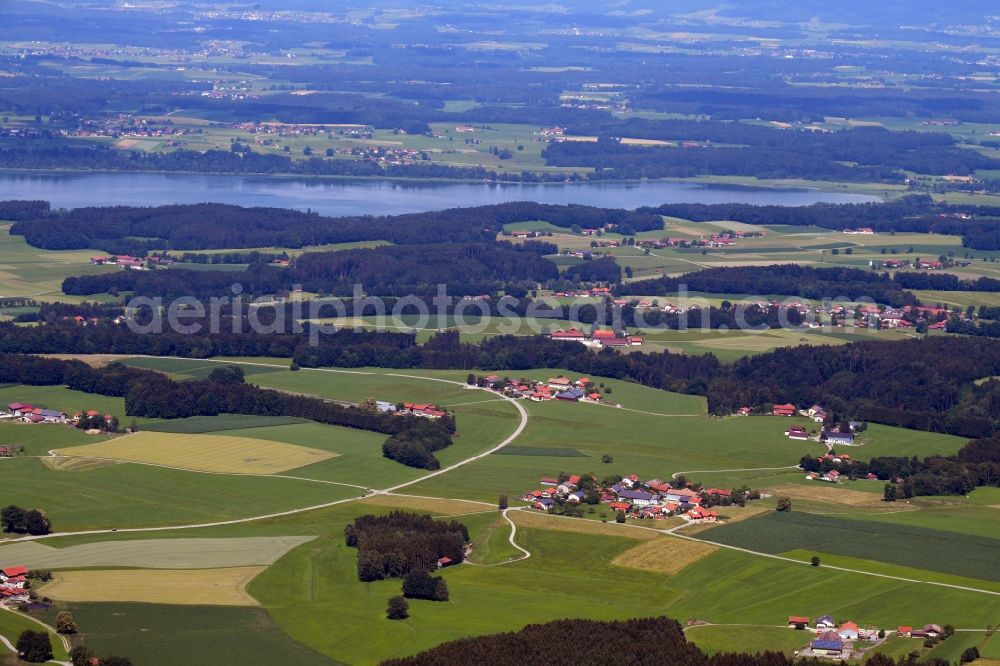 Aerial photograph Nirnharting - Farm on the edge of cultivated fields in Nirnharting in the state Bavaria, Germany