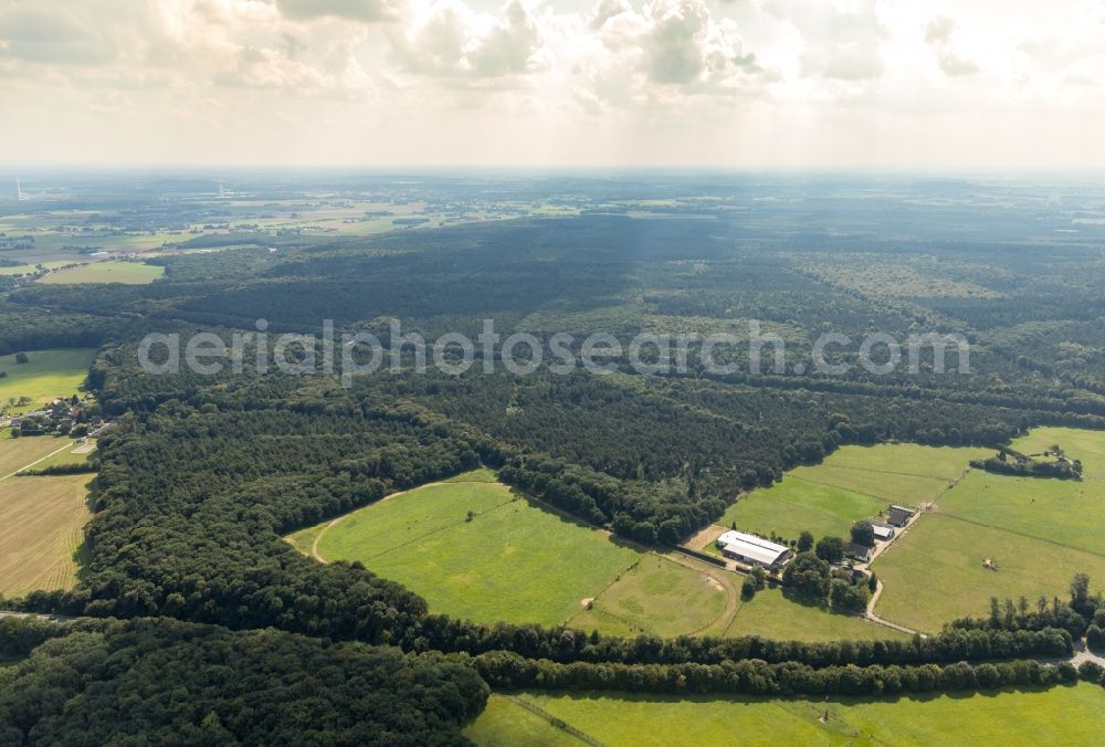 Alpen from above - Homestead of a farm in of Rheinberger Str. in Alpen in the state North Rhine-Westphalia, Germany