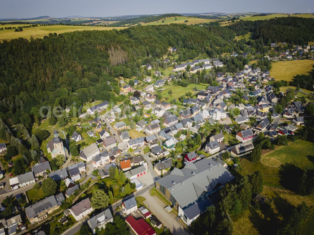 Altenberg from above - Geising is a district of Altenberg in Sachsen in the eastern Ore Mountains in the federal state of Saxony, Germany