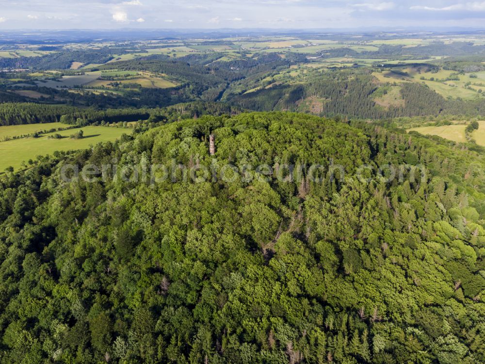 Aerial image Altenberg - Geisingberg observation tower in Altenberg in the state of Saxony, Germany